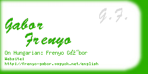 gabor frenyo business card